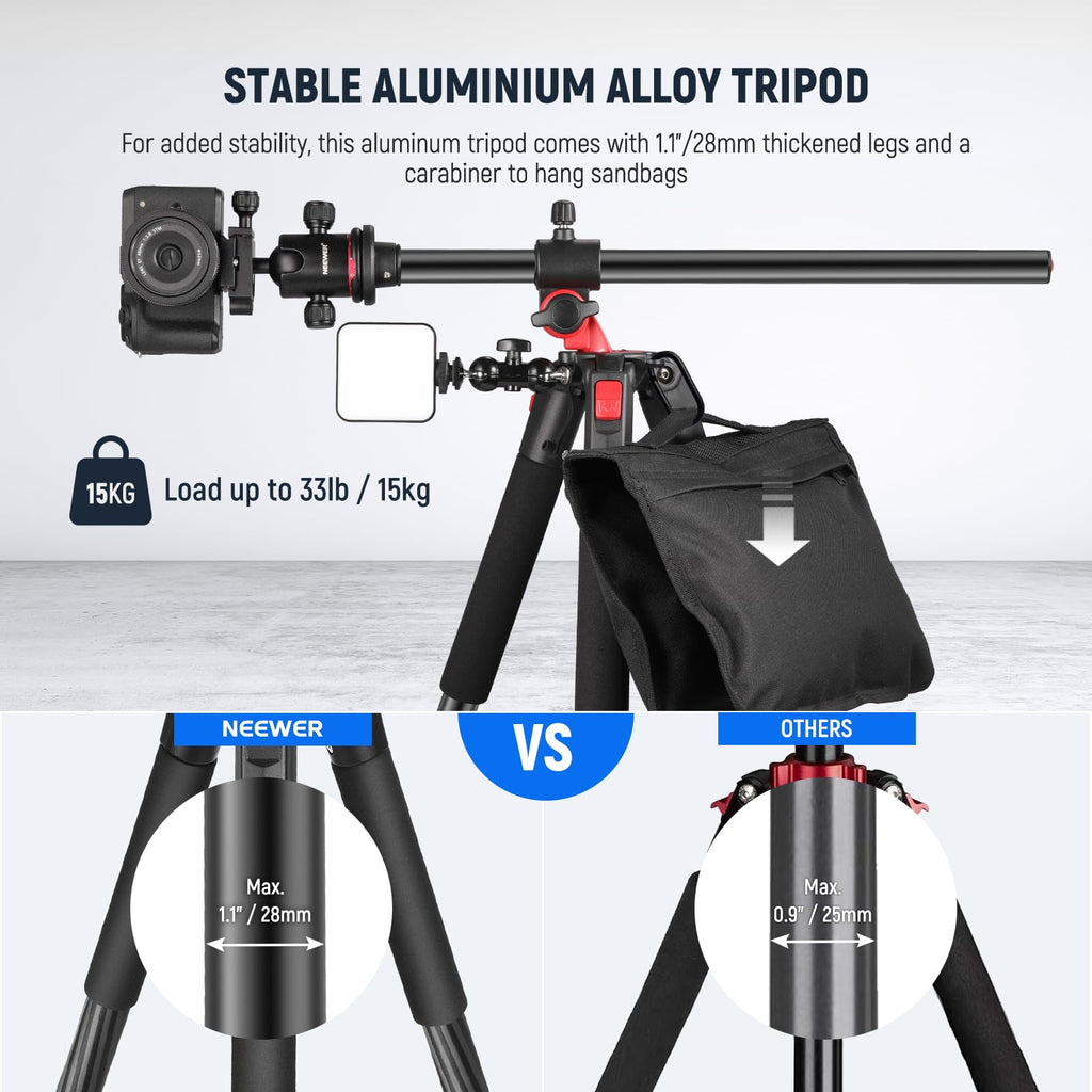 72 Inch Camera Tripod Monopod with Ball Head W77203