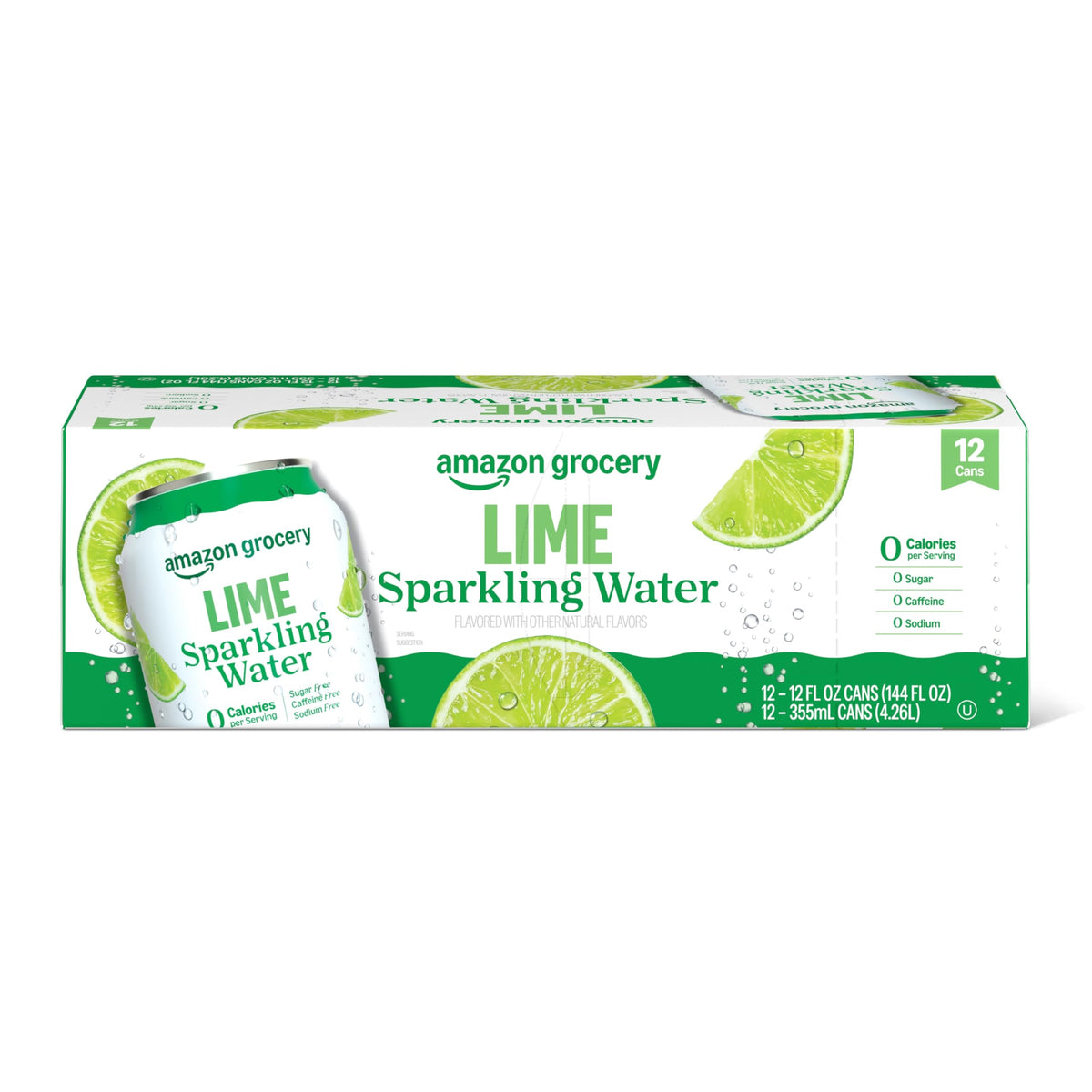 Sparkling Water Lime 12 Fl Oz 12 Cans A71606