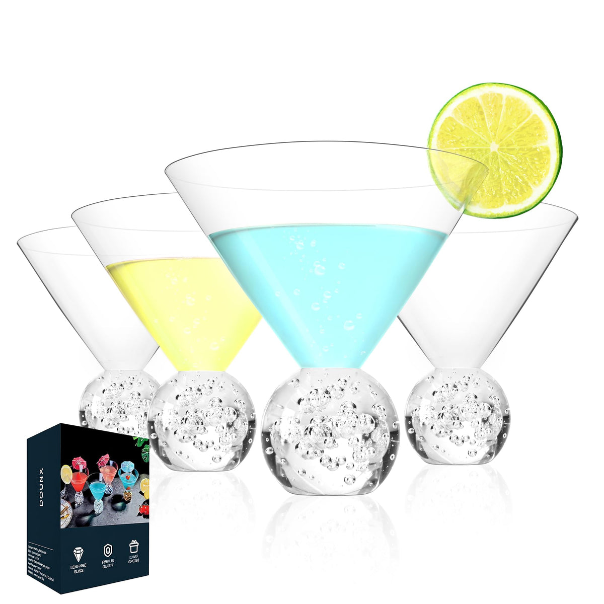 10oz Stemless Martini Glasses Set of 4 A3014