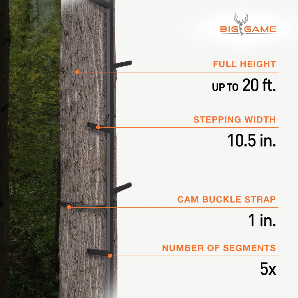 Steel Hang-On Treestand with Flip-Back Seat and Climbing Sticks U9124