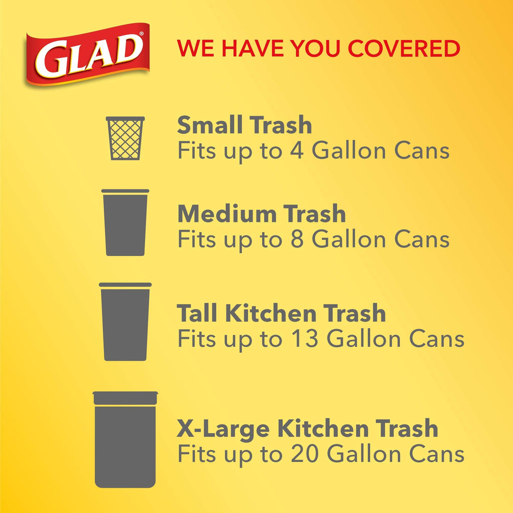 4 Gallon White Trash Bags, 26 Count (Pack of 6) T99225