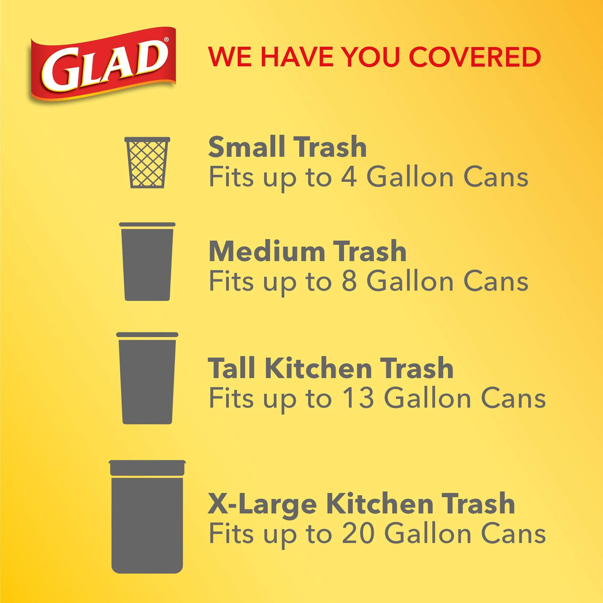 4 Gallon White Trash Bags, 26 Count (Pack of 6) T99225