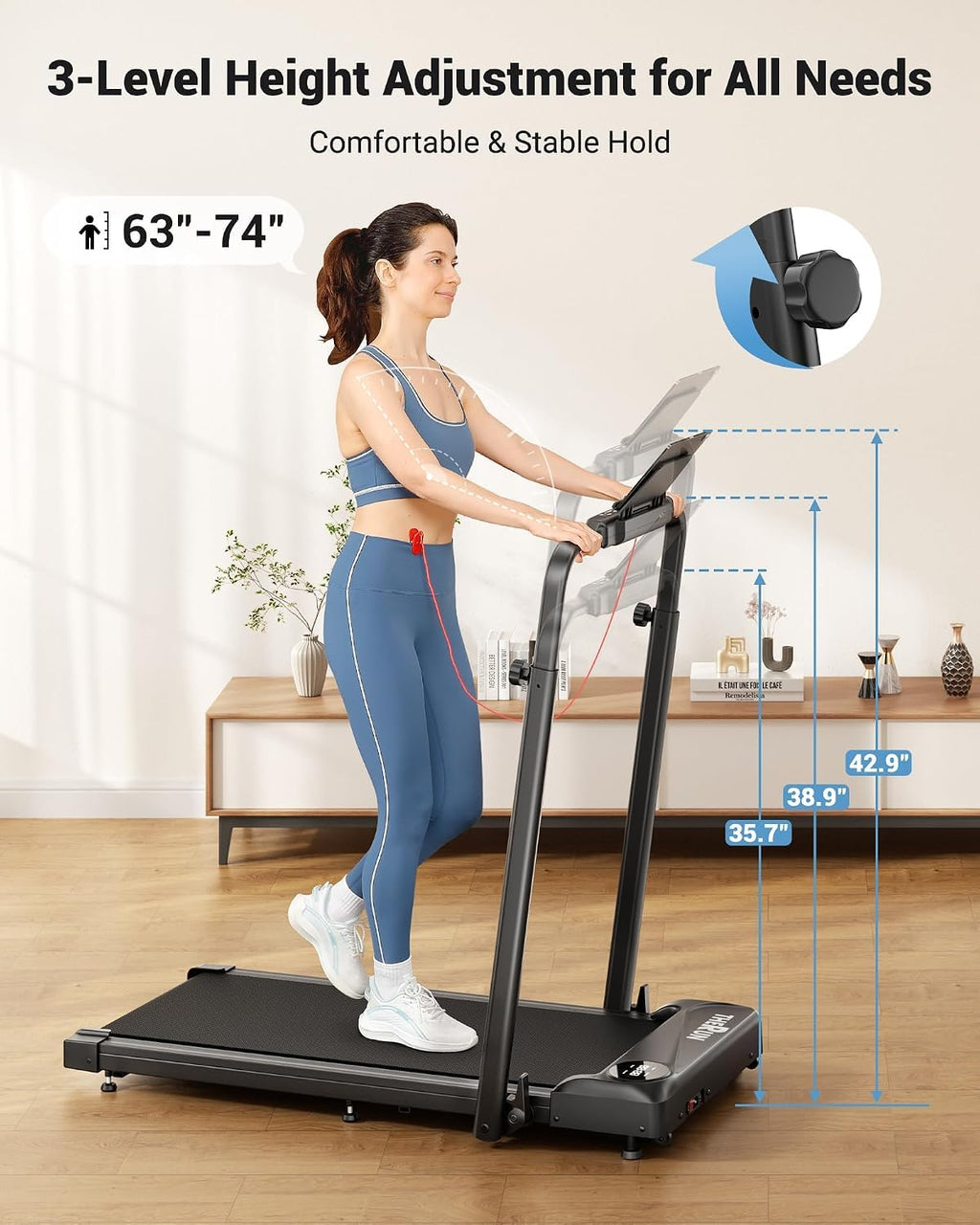 2 in 1 Under Desk Portable Treadmill U7622