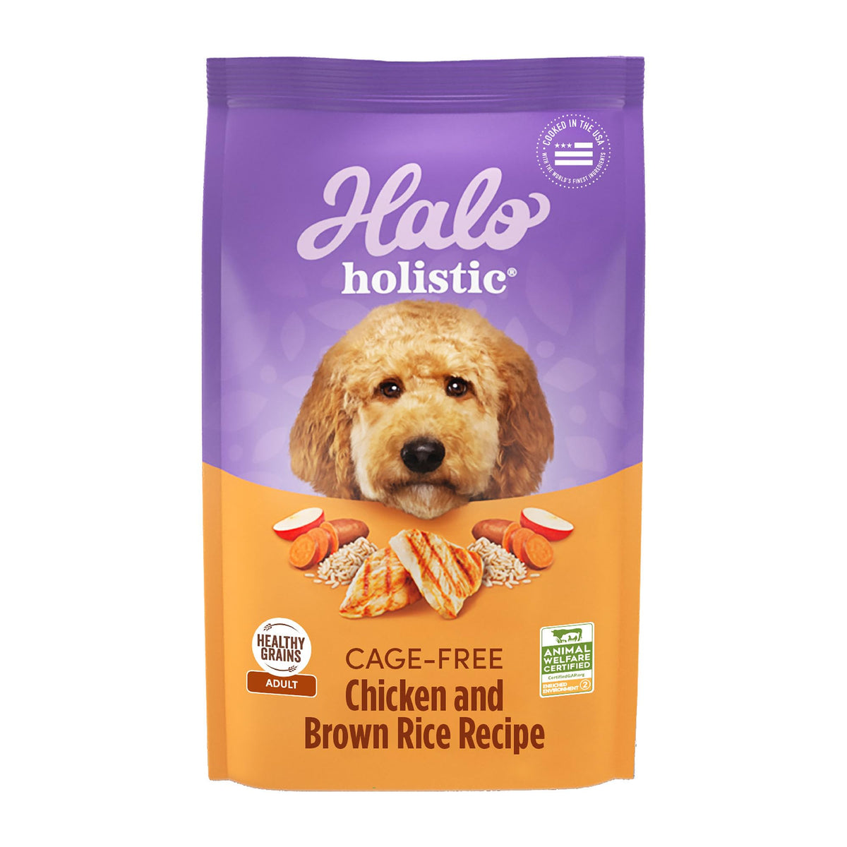 Dry Dog Food, Cage-Free Chicken & Brown Rice Recipe, 21 lb X618
