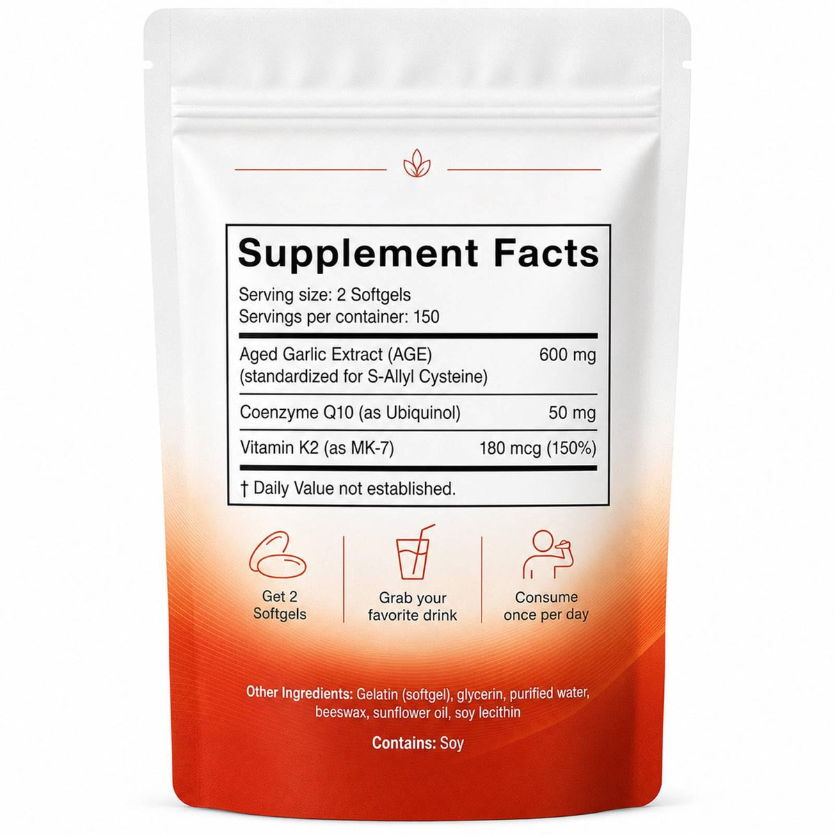 7500mg Odorless Aged Garlic Extract Softgels S505762