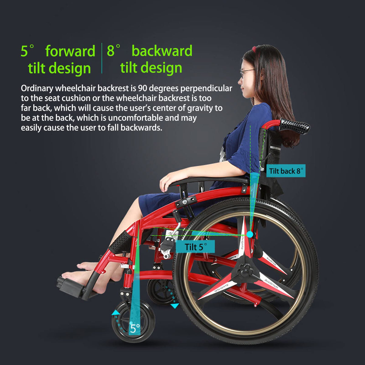 Folding Transport Wheelchair with Detachable Full Arms and Elevating Leg Rest O99879