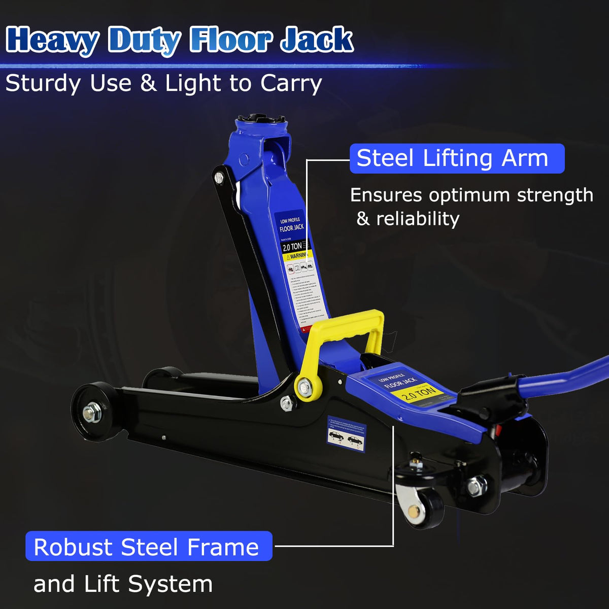 2 Ton Low Profile Hydraulic Steel Floor Jack H21288