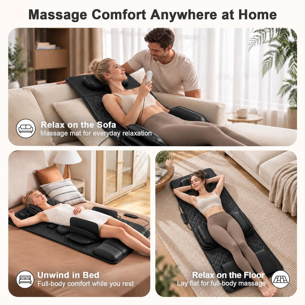 Foldable Full Body Massage Mat with Heat V506291