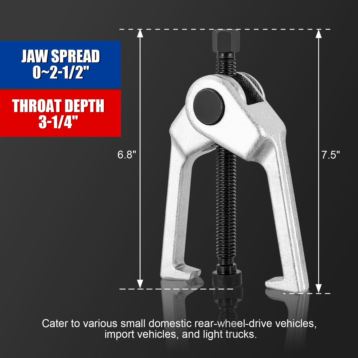 5pcs Ball Joint Separator Pitman Arm Puller Tie Rod End Tool Set I837819