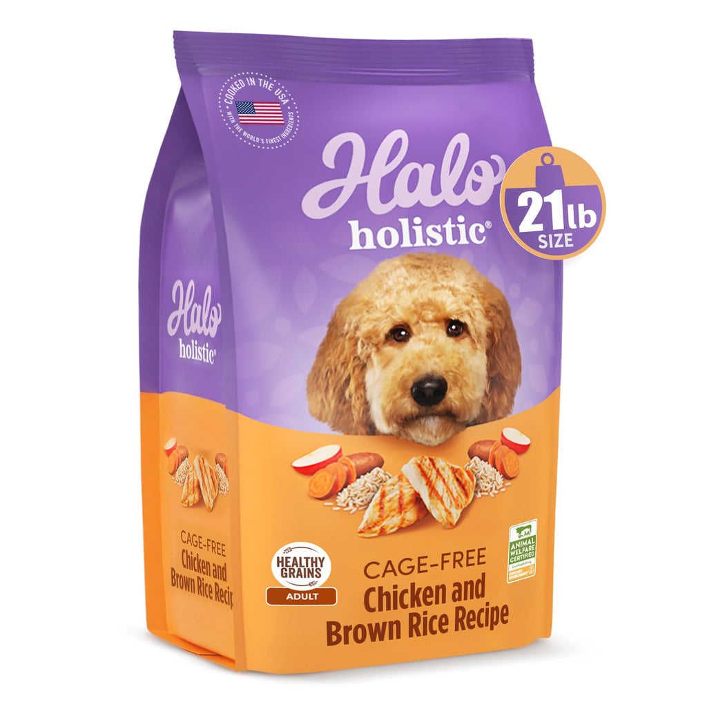 Dry Dog Food, Cage-Free Chicken & Brown Rice Recipe, 21 lb X618