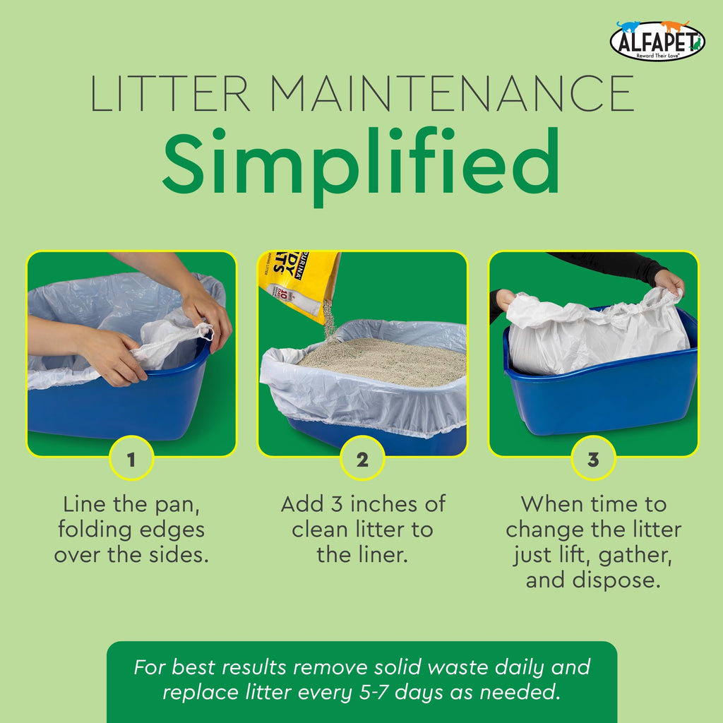 Super Jumbo 15Count Tear-Resistant Waterproof Cat Litter Box Liners B620