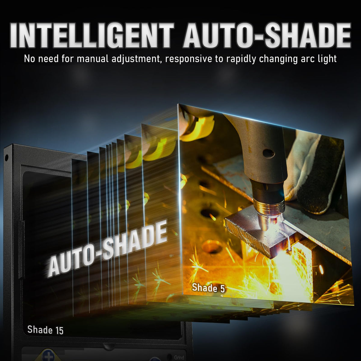 Auto-Shade Welding Helmet with Digital Filter Y3968