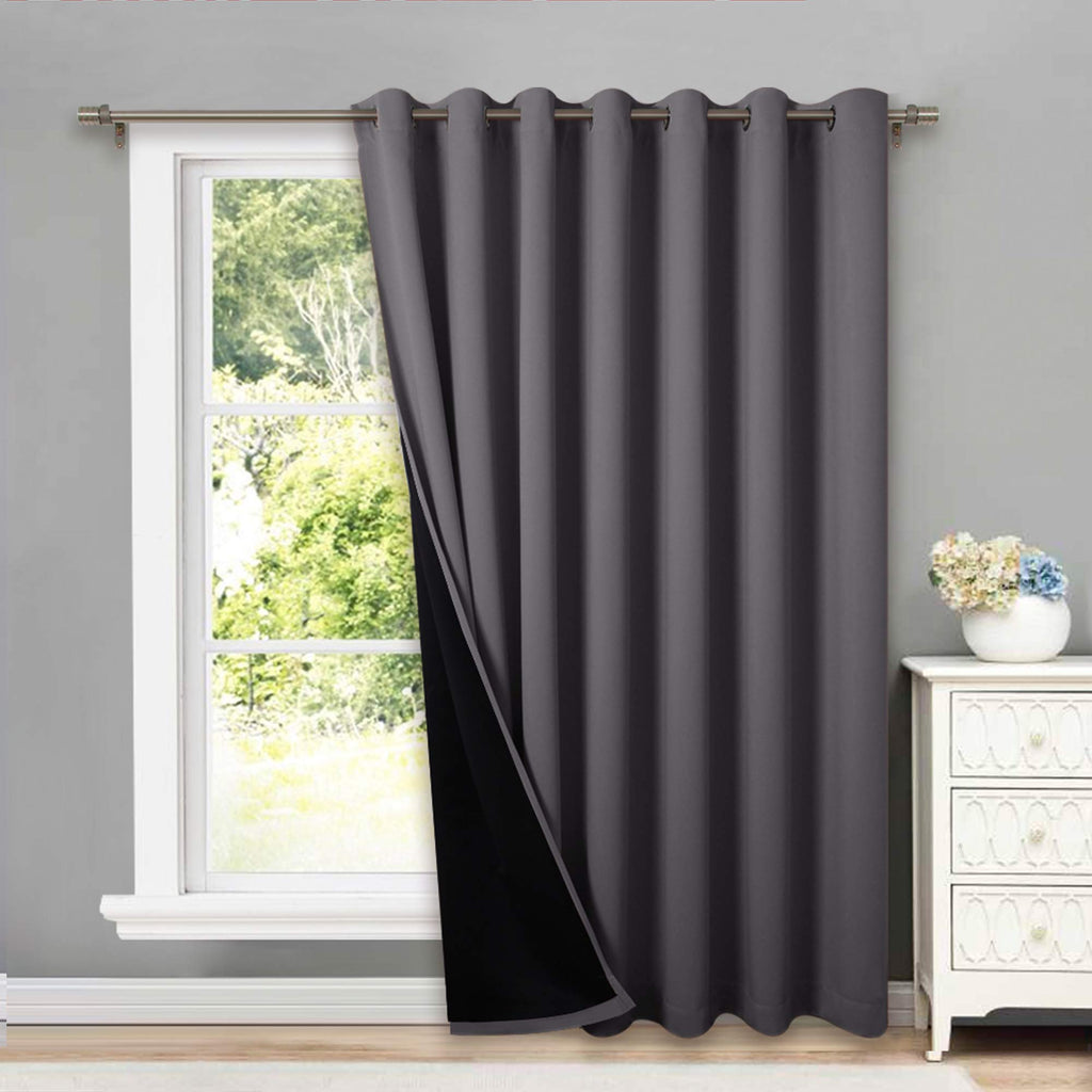 Gray 1 Panel 100 x 84 Inch Patio Door Curtain O95550
