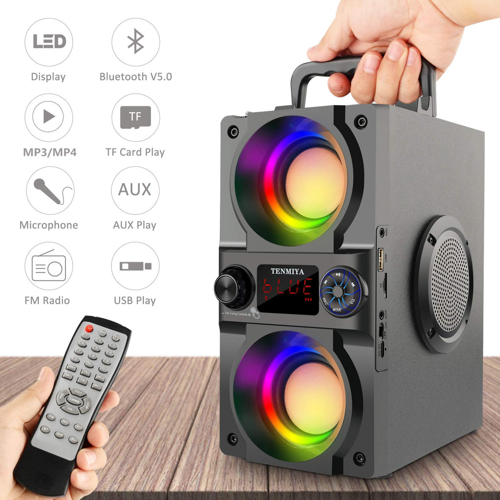 40W Portable Bluetooth Speaker with Lights and FM Radio N97980