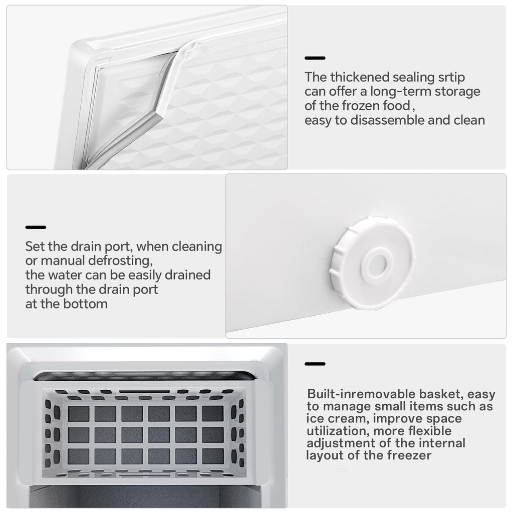 7.0 Cubic Feet White Chest Freezer T57614