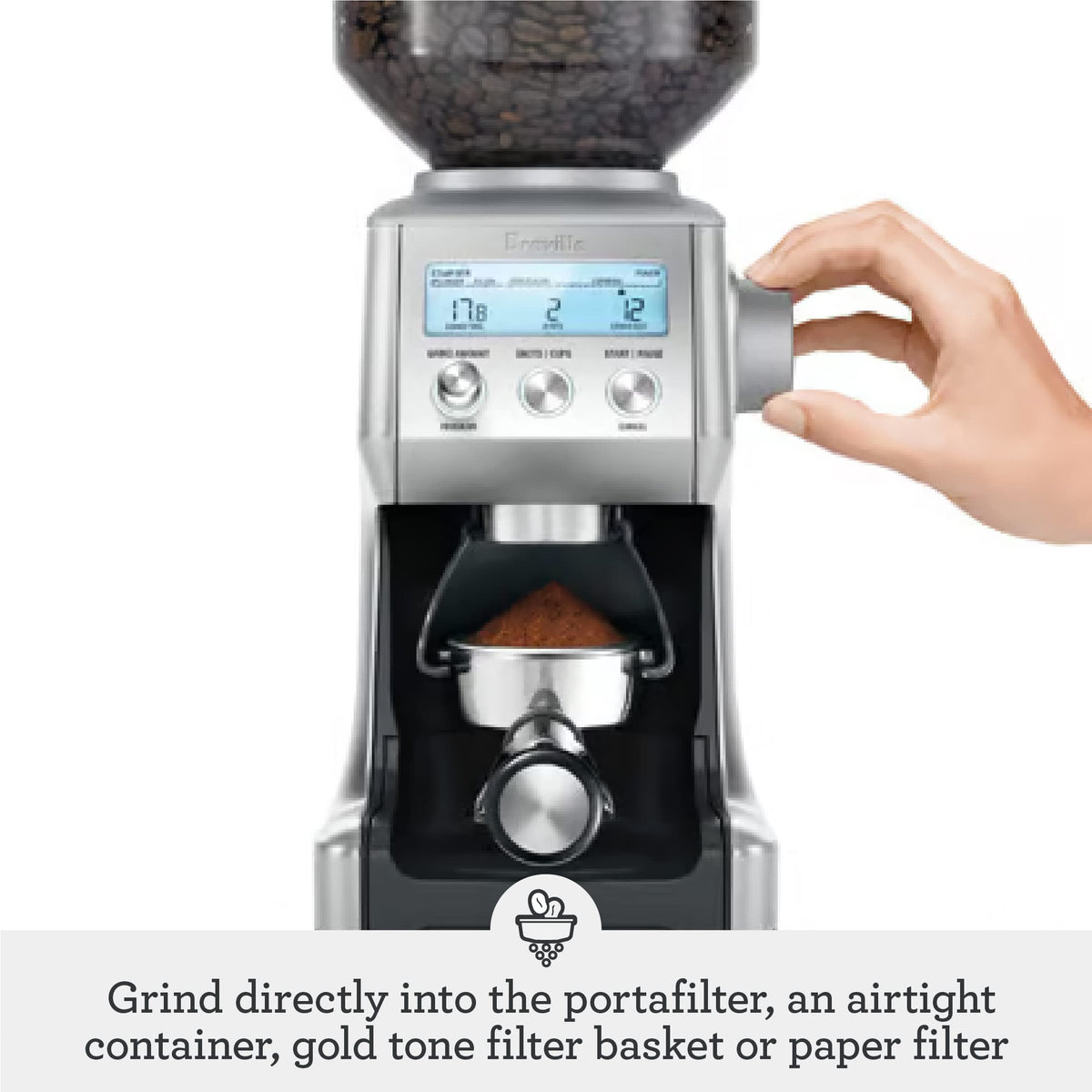 Brushed Stainless Steel Coffee Grinder G90359