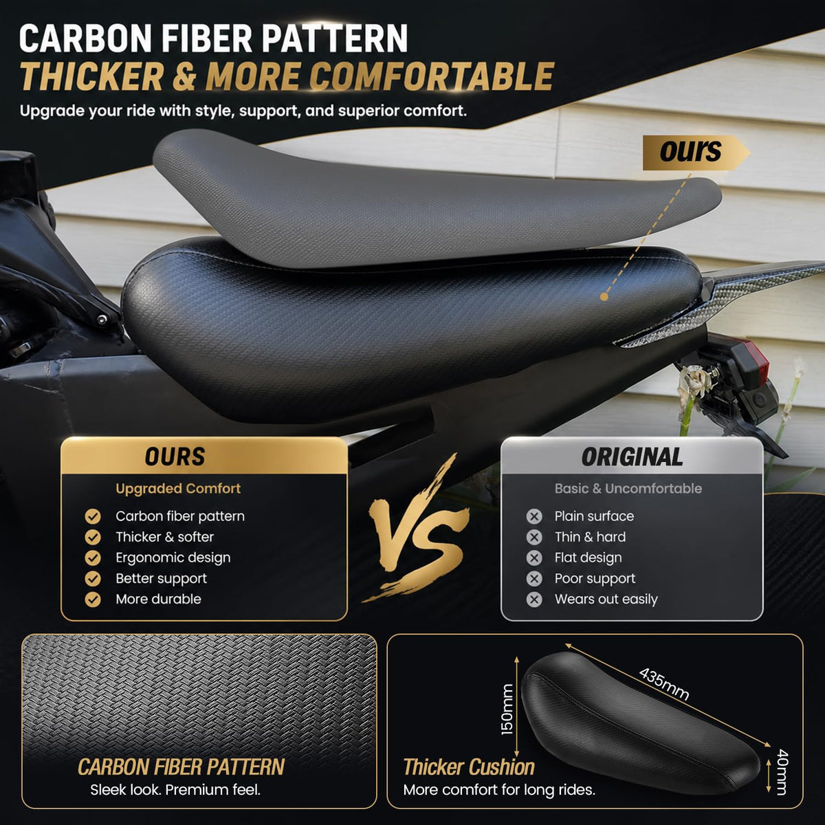 Electric Dirt Bike Seat Cushion V175685