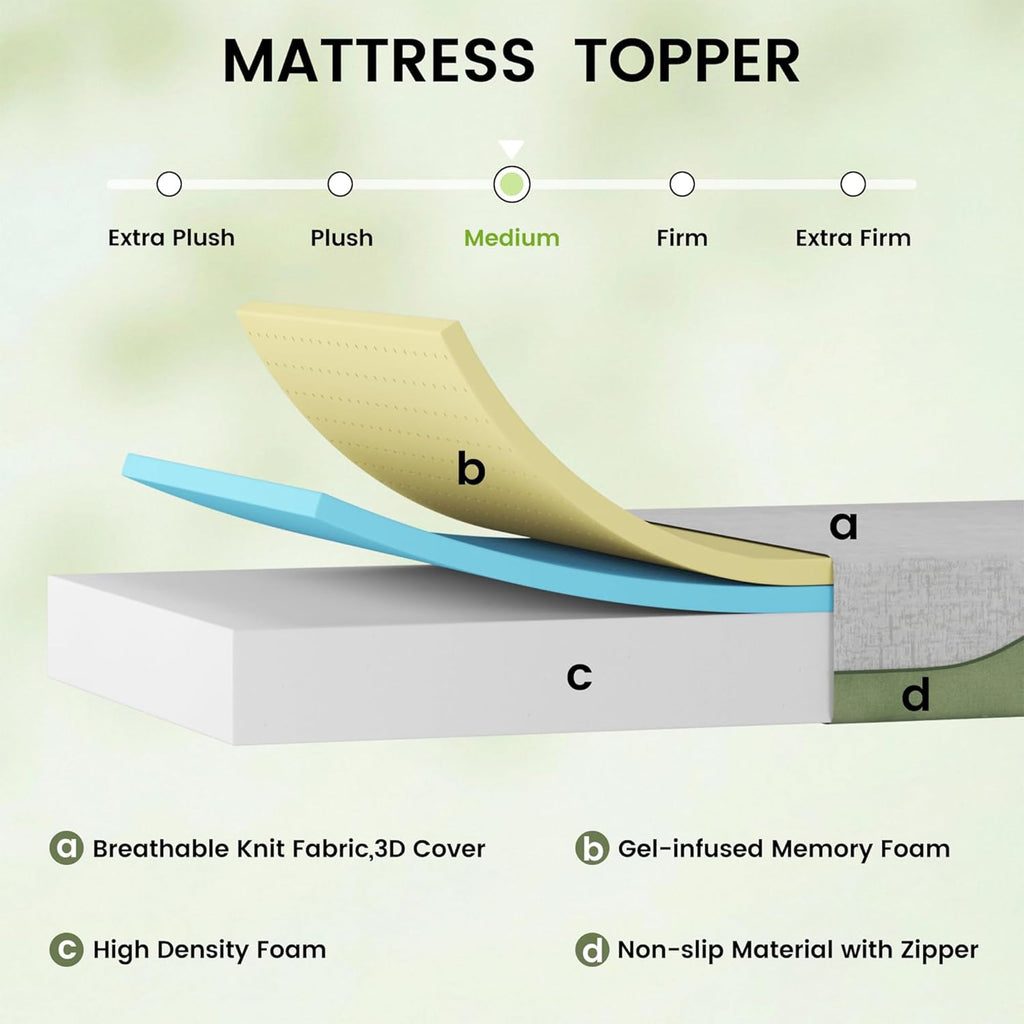 6 Inch Twin Size Cooling Gel Memory Foam Mattress N579