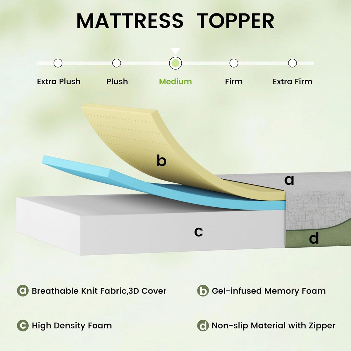 6 Inch Twin Size Cooling Gel Memory Foam Mattress N579