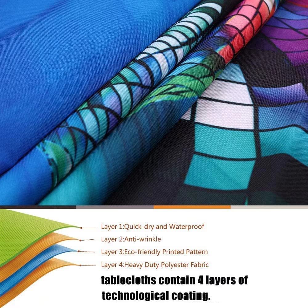 Fitted Square Oval Tablecloth with Elastic Edges 30"x30" P72493