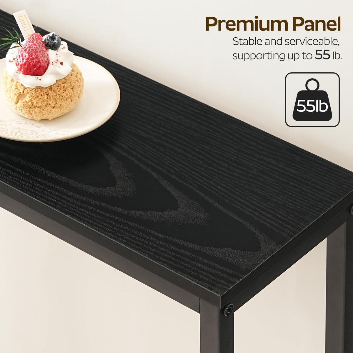 Black 2-Tier Narrow Console Table F78973