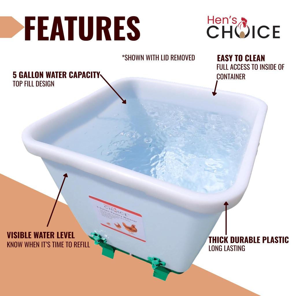 5 Gallon Chicken Waterer with 8 Nipples V681