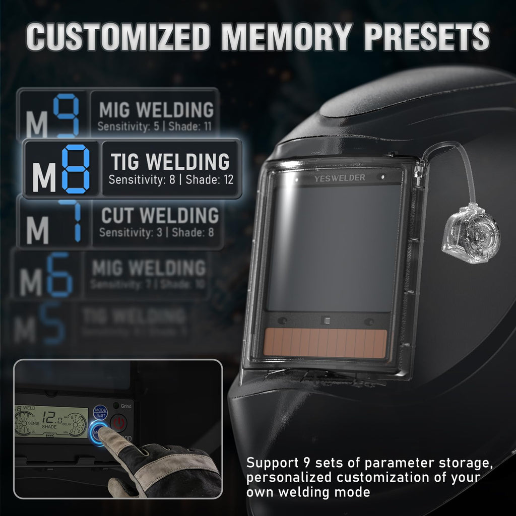 Auto-Shade Welding Helmet with Digital Filter Y3968