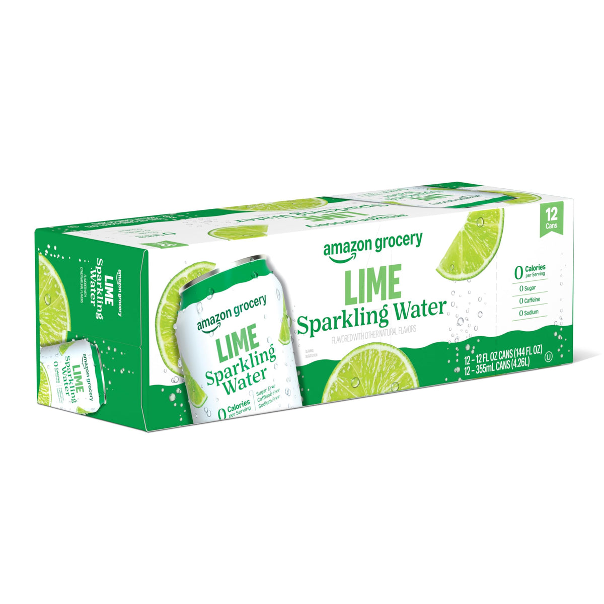 Sparkling Water Lime 12 Fl Oz 12 Cans A71606