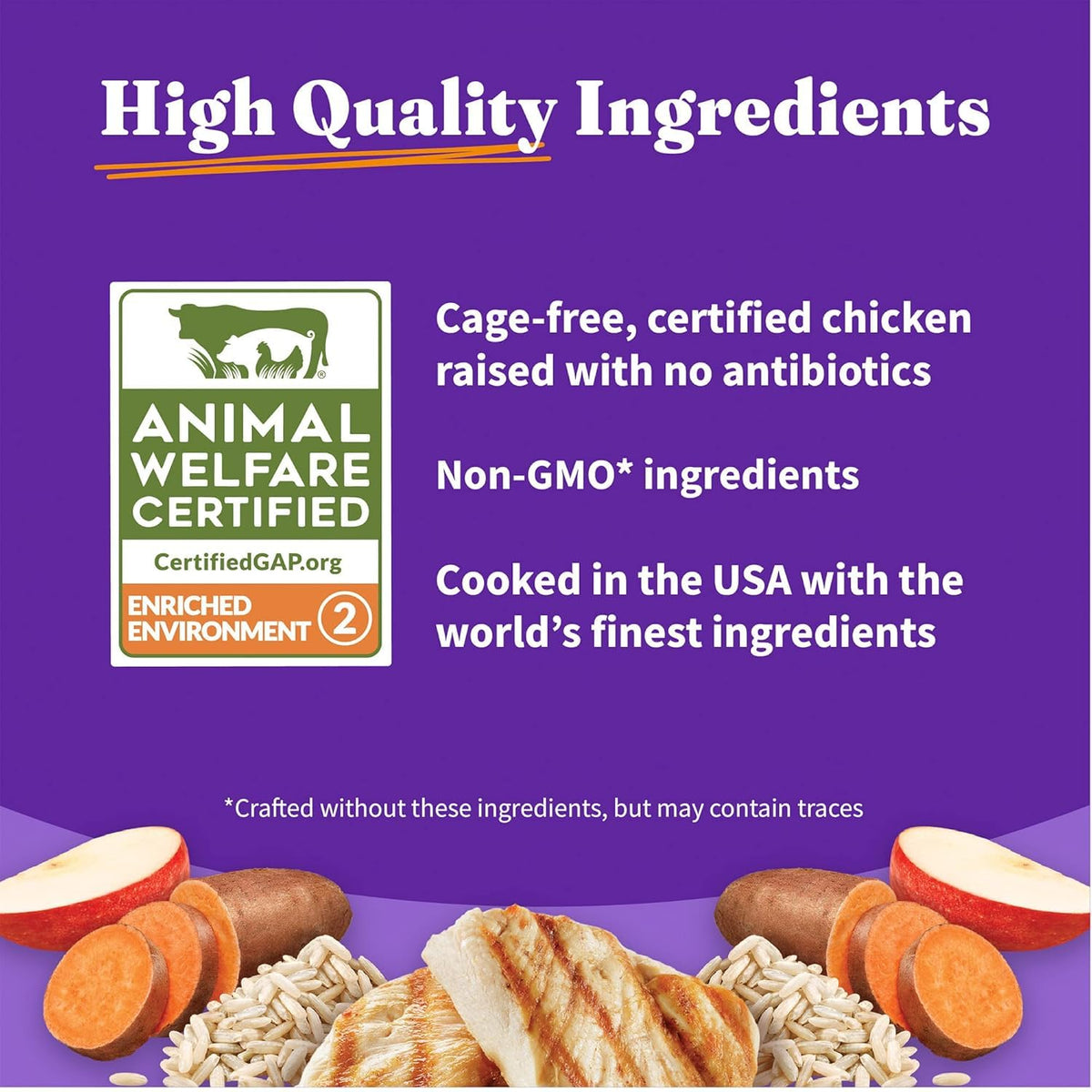 Dry Dog Food, Cage-Free Chicken & Brown Rice Recipe, 21 lb X618