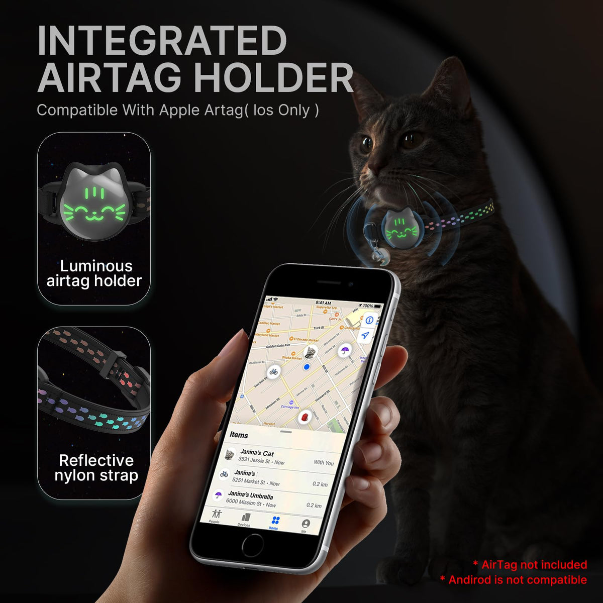 Reflective Breakaway Cat Collar with Bell L286769