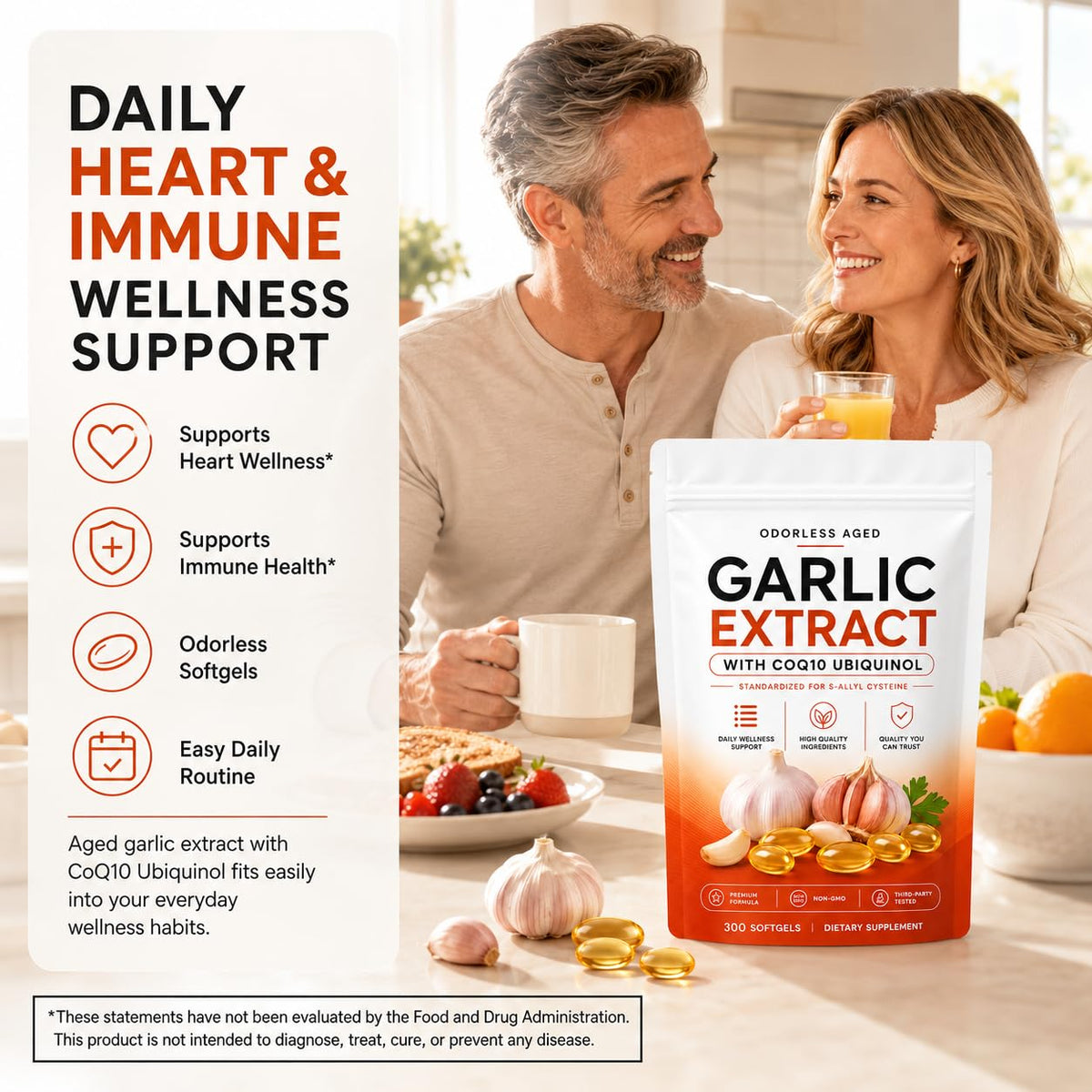7500mg Odorless Aged Garlic Extract Softgels S505762