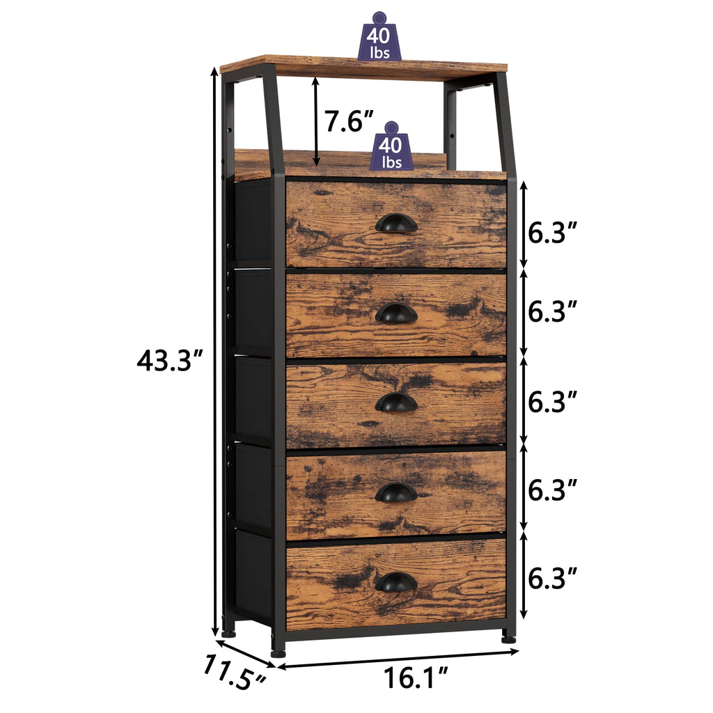 5 Drawer Dresser H9105