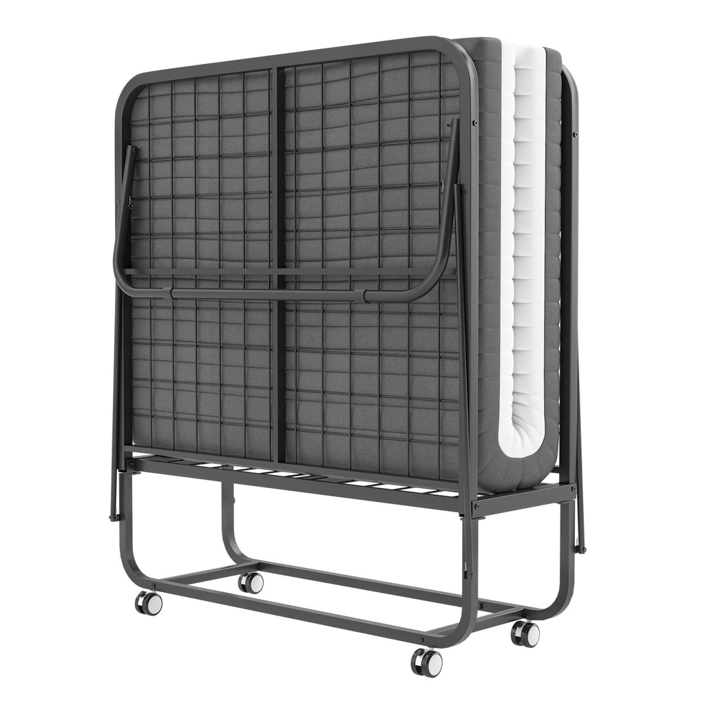 Folding Bed with Mattress 75''x31'' 5 Inch Memory Foam Metal Frame Y515304