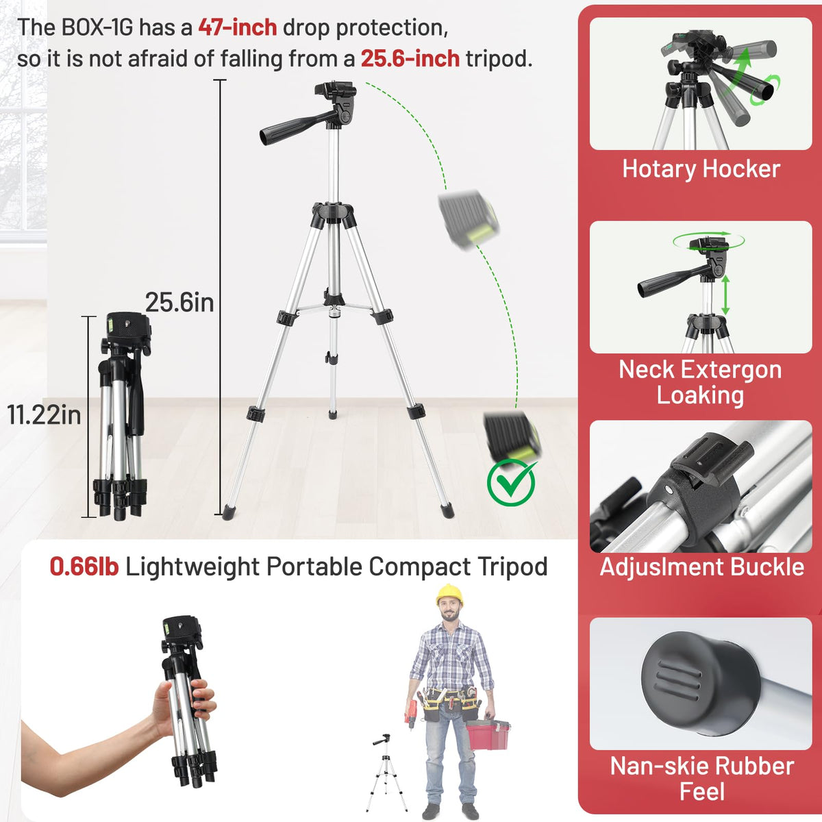 150Ft Red Self Leveling Laser Level with Tripod G450152