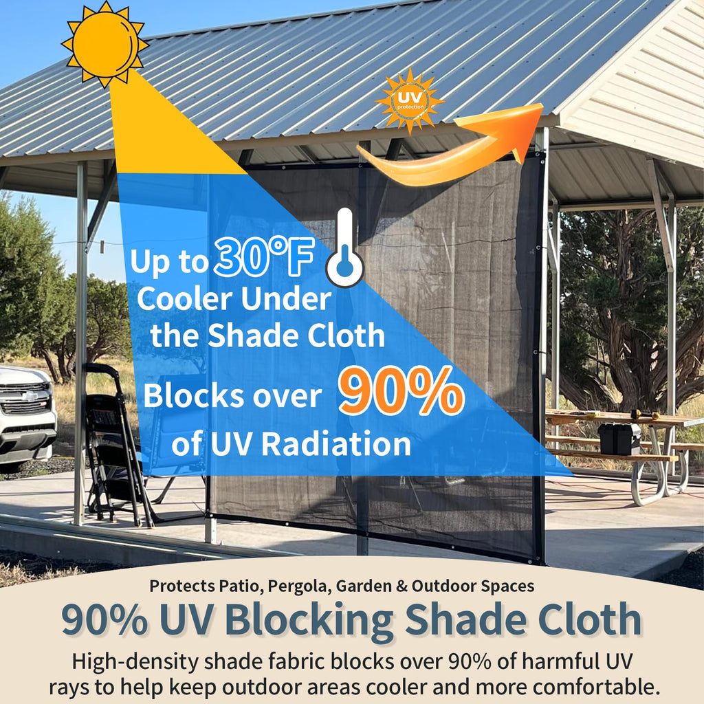 8x20 FT Sun Shade Cloth with D-Rings U556847