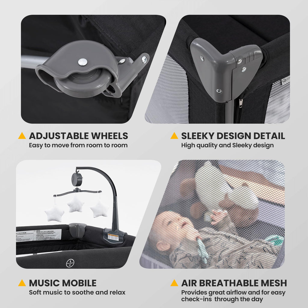 2-in-1 Pack and Play with Mattress, Bassinet and Playpen P26370