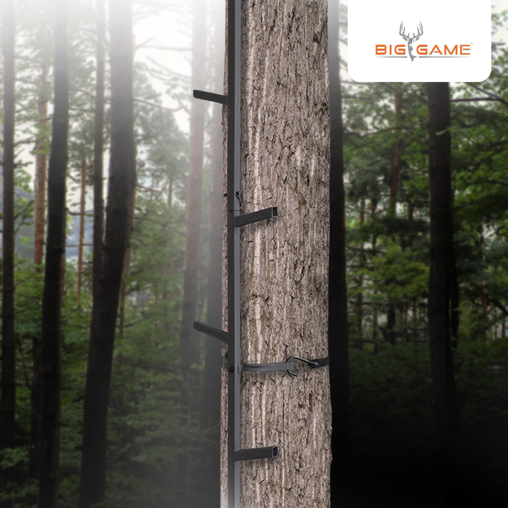Steel Hang-On Treestand with Flip-Back Seat and Climbing Sticks U9124