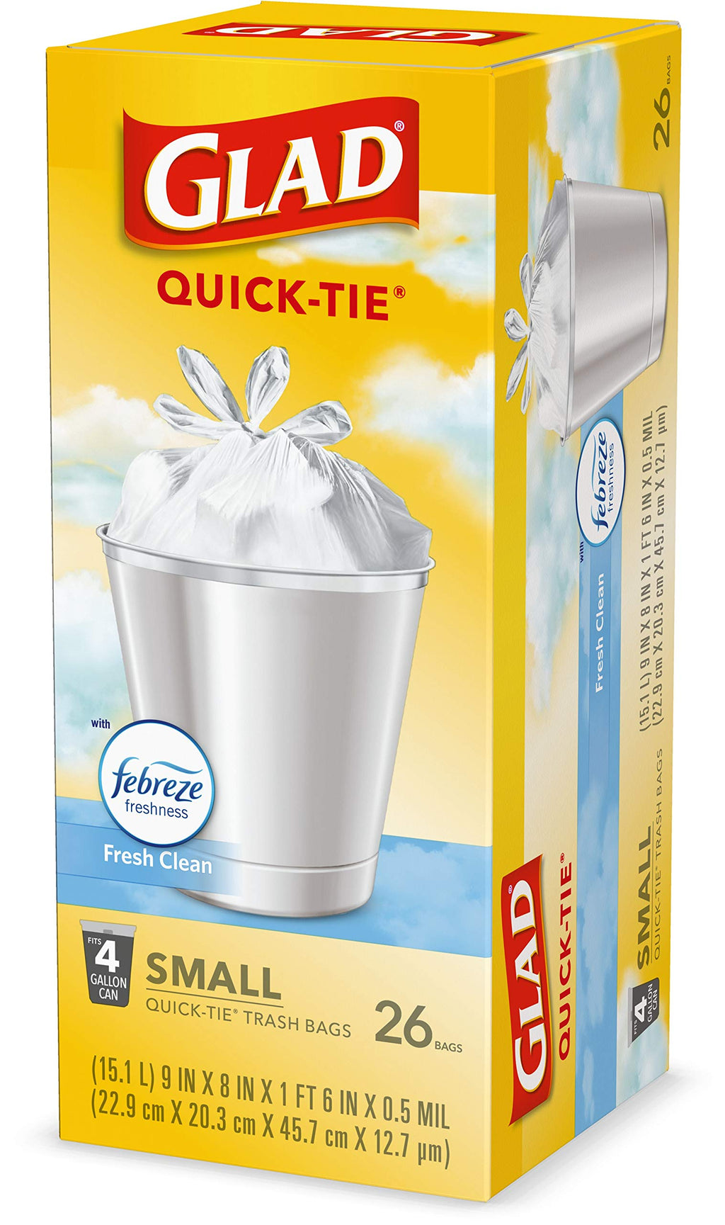 4 Gallon White Trash Bags, 26 Count (Pack of 6) T99225
