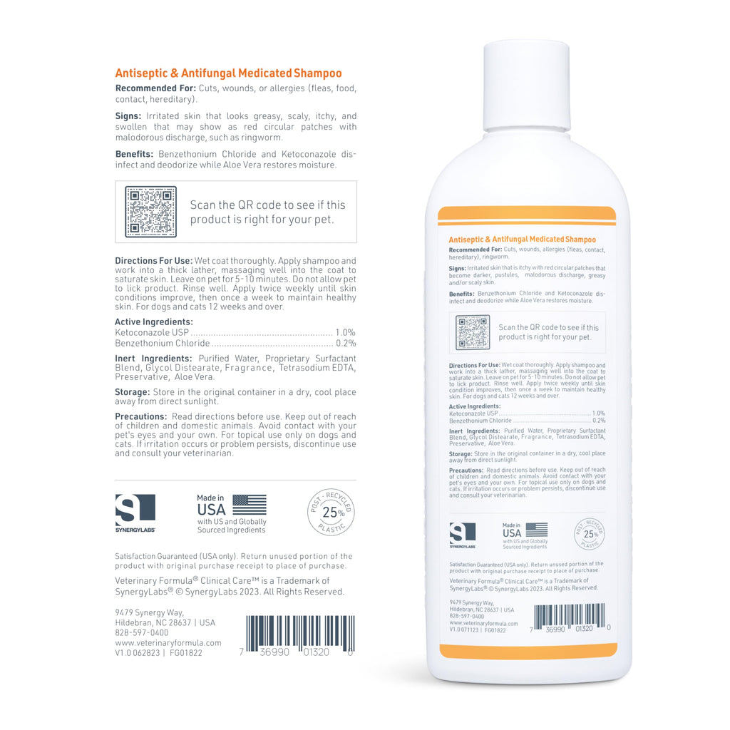 Antiseptic & Antifungal Shampoo, 16 oz X40413