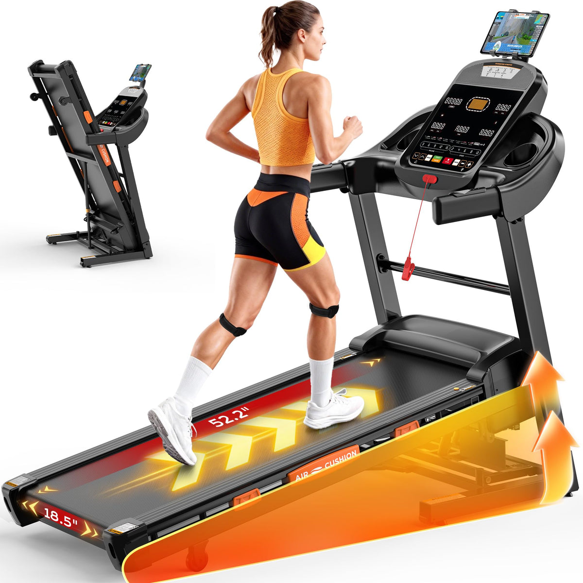 Foldable Treadmill with 18.5" Wide Belt O5023
