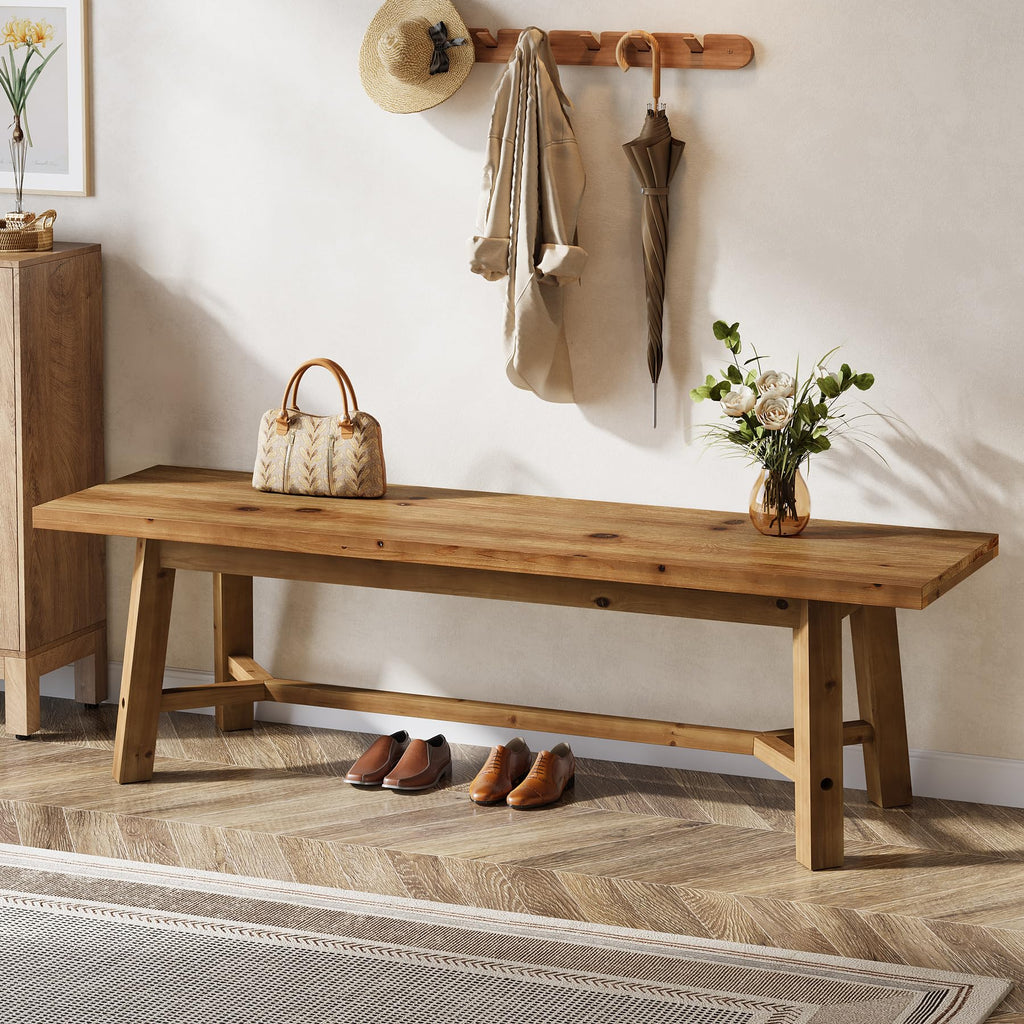 55" Solid Wood Bench S862897