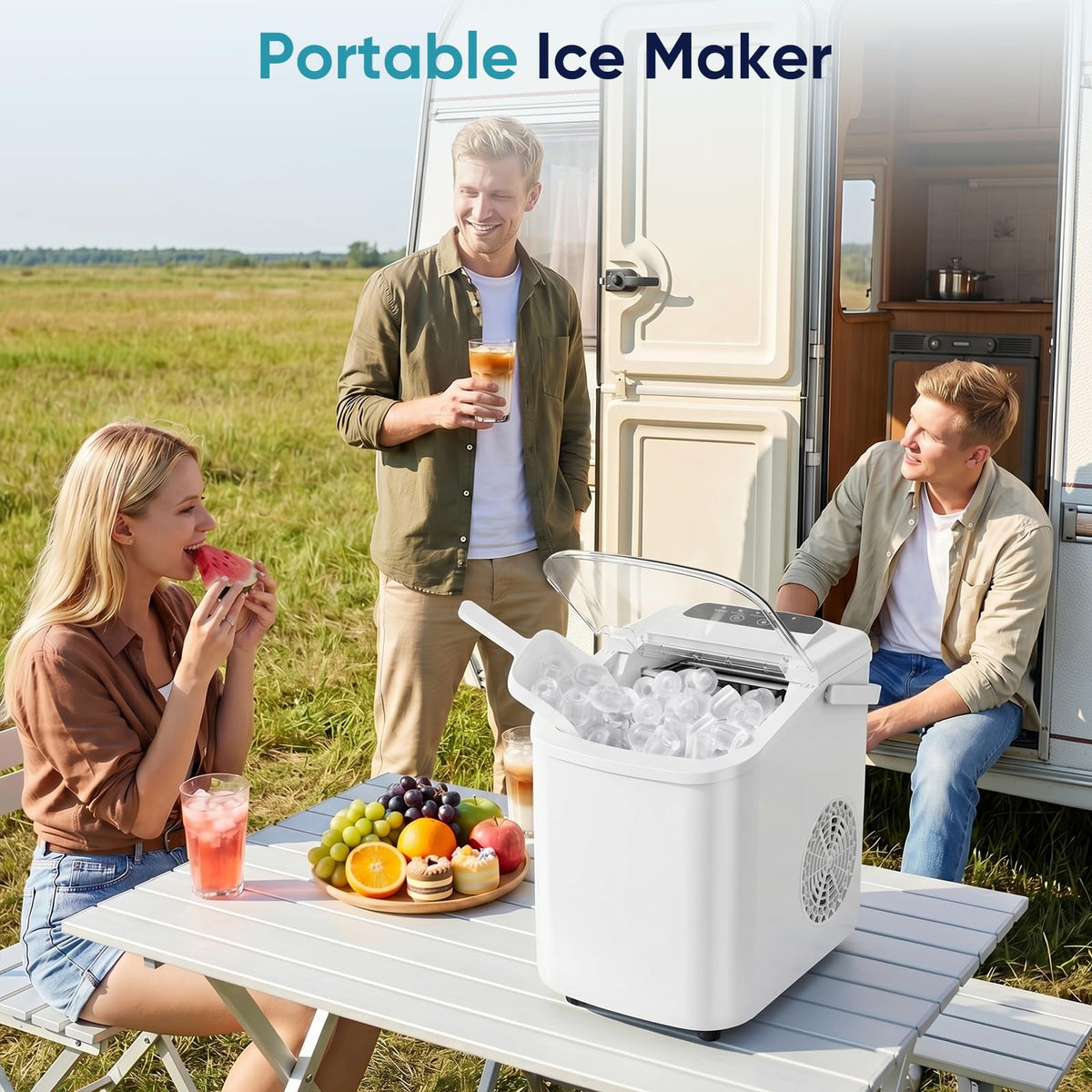 Countertop Ice Maker with Portable Handle C81187