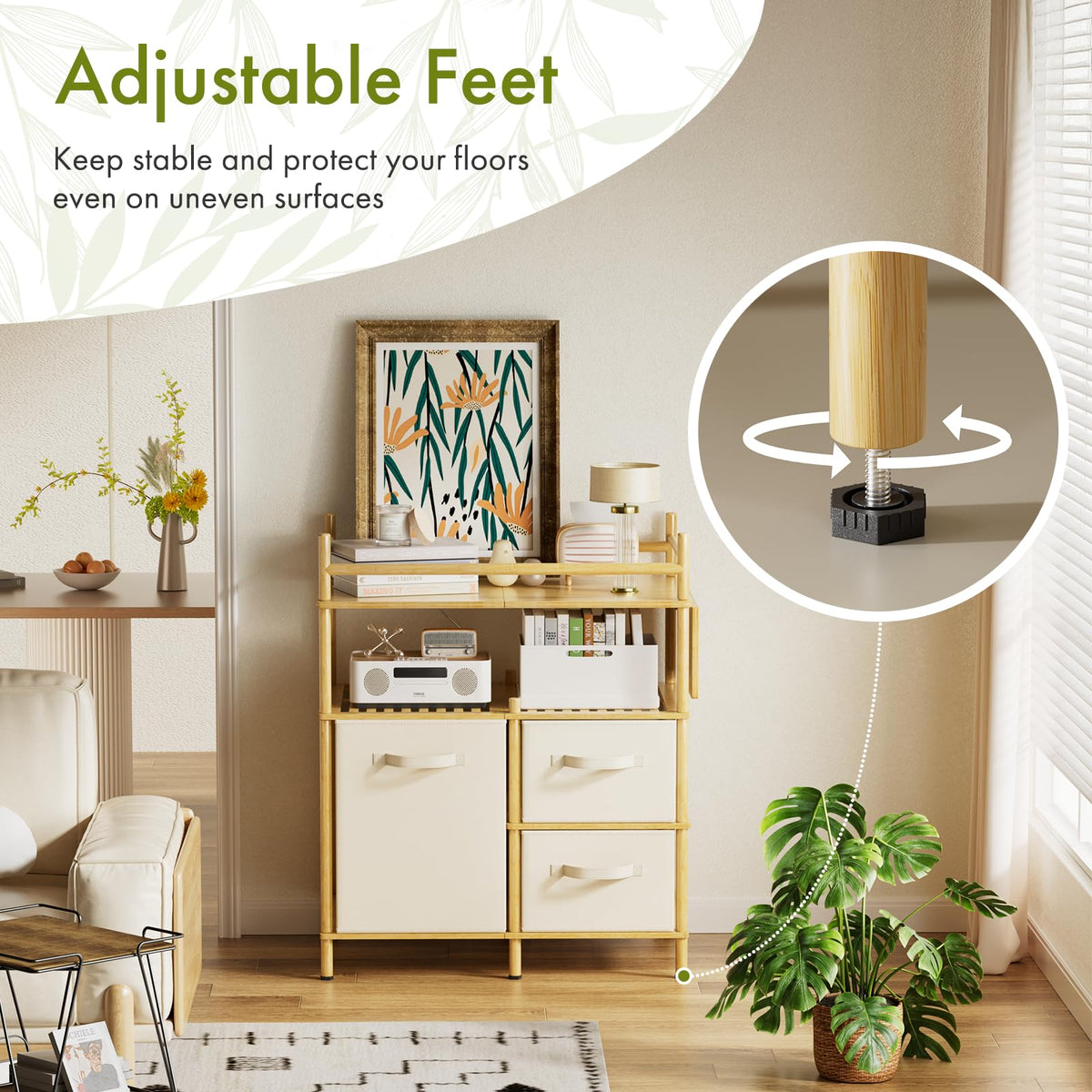 Bamboo Baby Changing Table with 3 Drawers C491