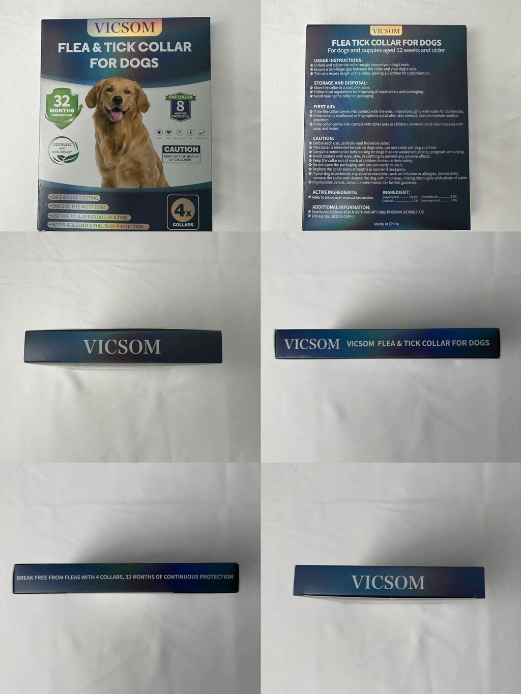 Flea Collar for Dogs 4 Pack L2385