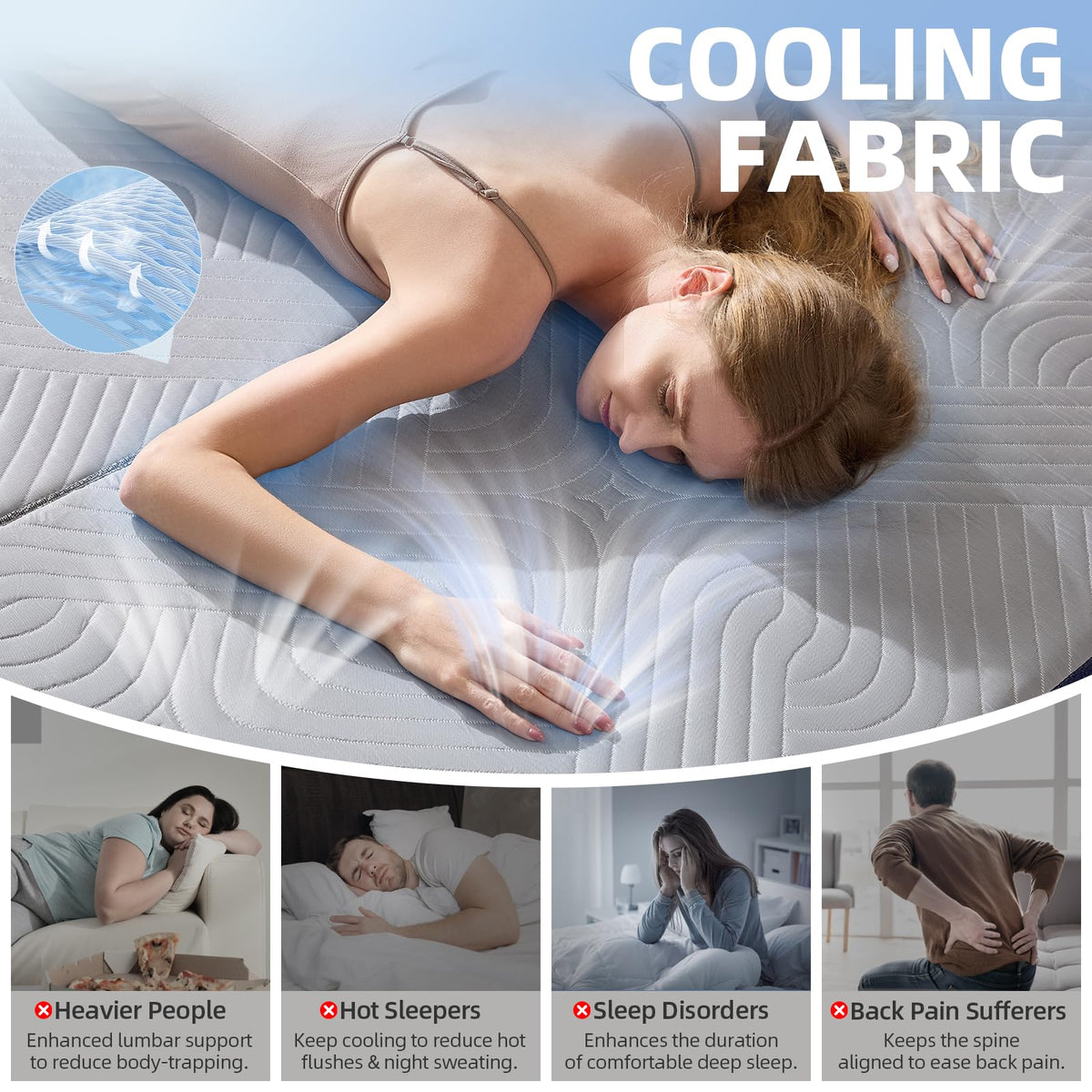 6 Inch Cooling Memory Foam Foldable Mattress Twin Size Y166237