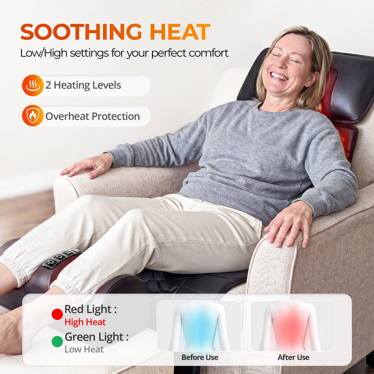 10 Motors Vibrating Heating Full Body Massage Mat M7556