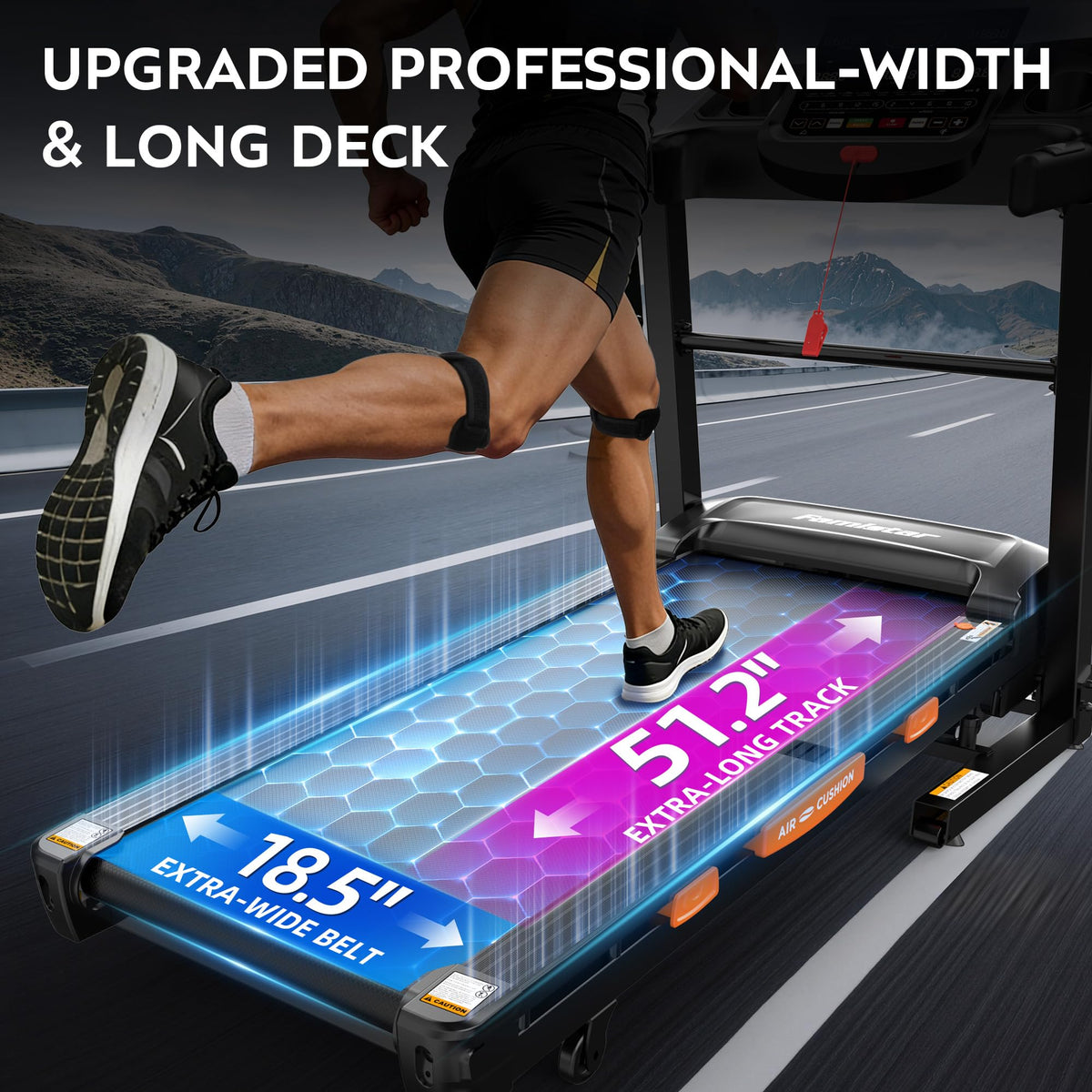 Foldable Treadmill with 18.5" Wide Belt O5023