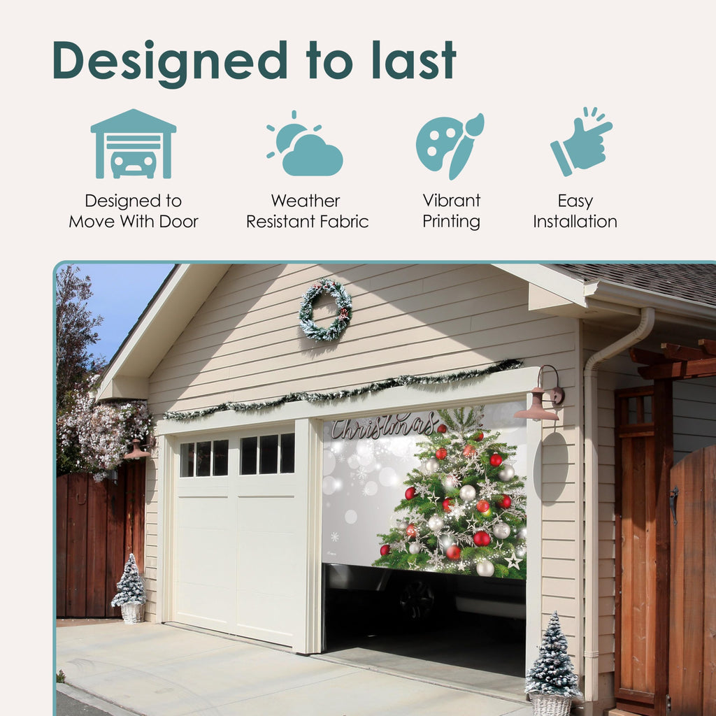 Christmas Tree Garage Door Banner A3381