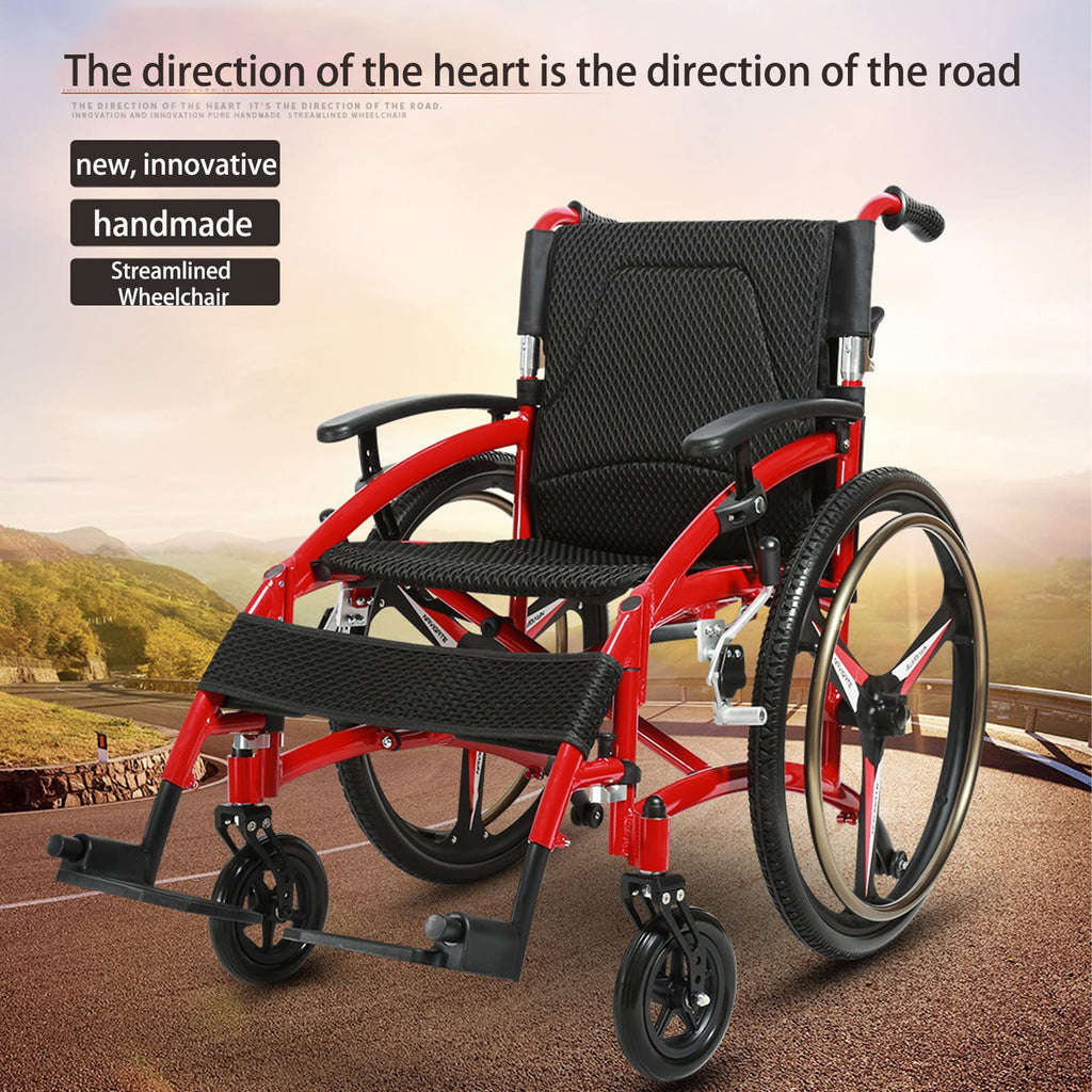 Folding Transport Wheelchair with Detachable Full Arms and Elevating Leg Rest O99879