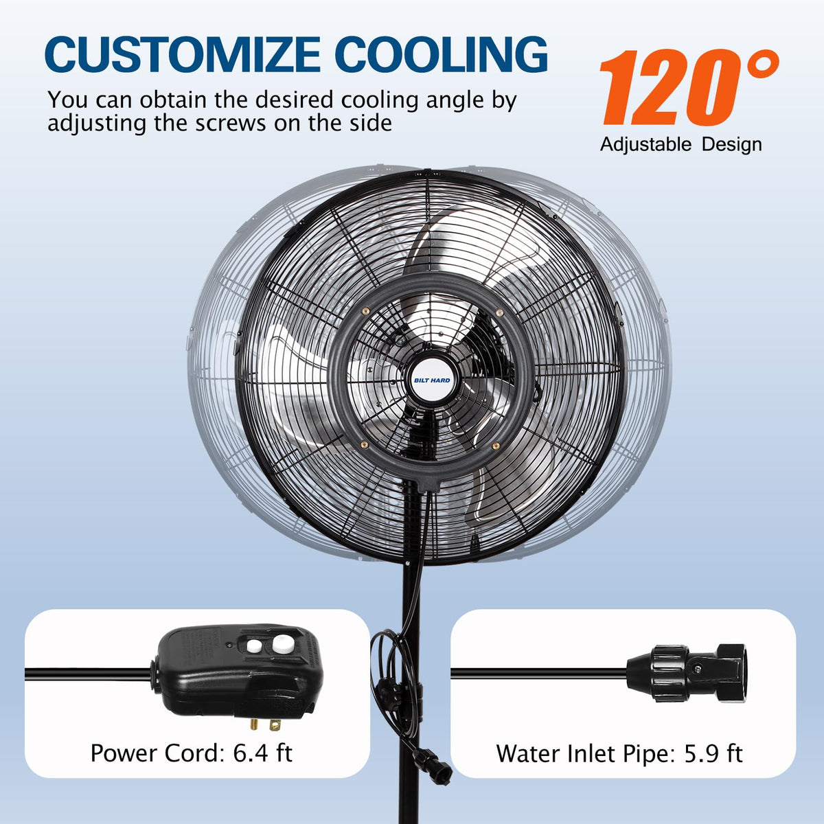 20" Outdoor Pedestal Misting Fan E232239